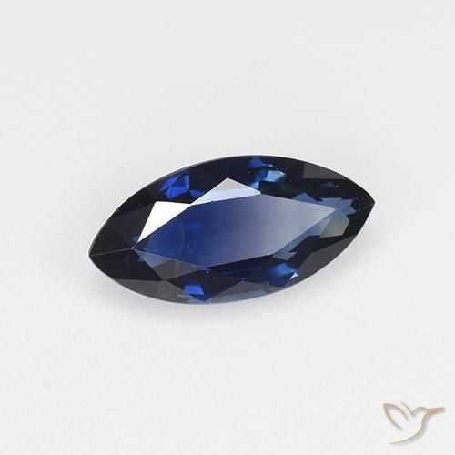 Zaffiro Azzurro crepuscolare naturale da 0.68 ct, Taglio marquise, VVS-VS