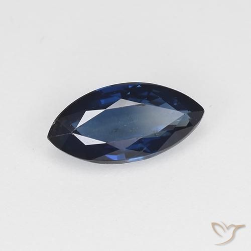 Zaffiro Azzurro crepuscolare naturale da 0.64 ct, Taglio marquise, VVS-VS