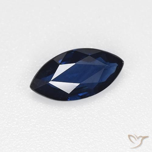 Zaffiro Azzurro crepuscolare naturale da 0.66 ct, Taglio marquise, VVS-VS