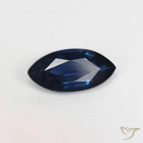 Zaffiro Azzurro crepuscolare naturale da 0.58 ct, Taglio marquise, VVS-VS