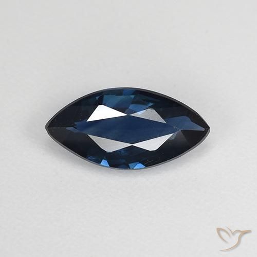 0.67ct Naturale Blu notte Zaffiro, Taglio marquise, VVS-VS