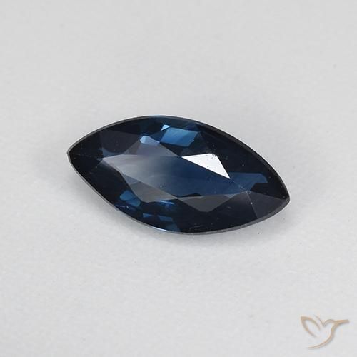 Zaffiro Blu notte naturale da 0.67 ct, Taglio marquise, VVS-VS
