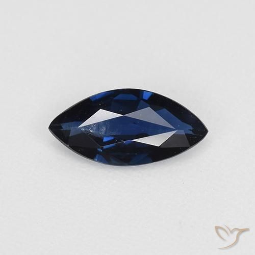 0.47ct Naturale Blu scuro Zaffiro, Taglio marquise, VVS-VS