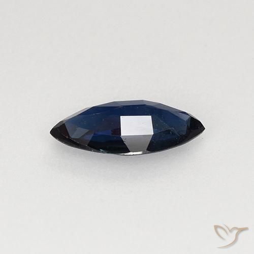 Zaffiro Blu scuro naturale da 0.47 ct, Taglio marquise, VVS-VS