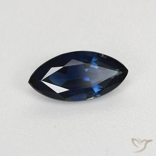 Zaffiro Azzurro crepuscolare naturale da 0.68 ct, Taglio marquise, VVS-VS