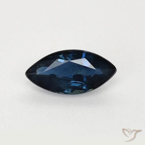 0.71ct Naturale Blu scuro Zaffiro, Taglio marquise, VVS-VS