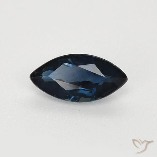 Zaffiro Blu scuro naturale da 0.71 ct, Taglio marquise, VVS-VS
