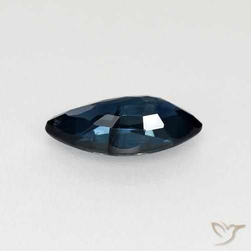 Zaffiro Blu scuro naturale da 0.71 ct, Taglio marquise, VVS-VS