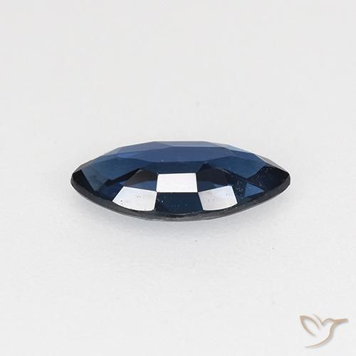Zaffiro Blu scuro naturale da 0.56 ct, Taglio marquise, VVS-VS