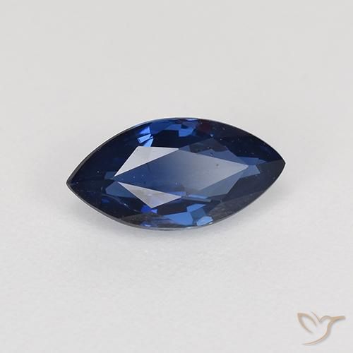 Zaffiro Azzurro crepuscolare naturale da 0.74 ct, Taglio marquise, VVS-VS