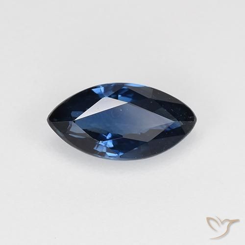 Zaffiro Blu reale naturale da 0.70 ct, Taglio marquise, VVS-VS