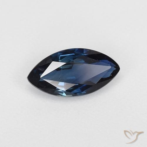 Zaffiro Blu notte naturale da 0.66 ct, Taglio marquise, VVS-VS