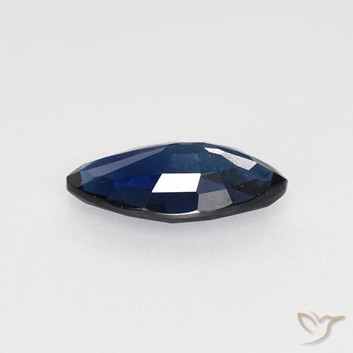 Zaffiro Blu notte naturale da 0.66 ct, Taglio marquise, VVS-VS