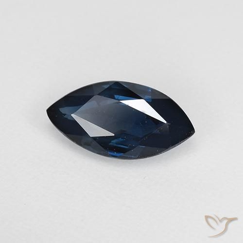 Zaffiro Blu notte naturale da 0.66 ct, Taglio marquise, VVS-VS