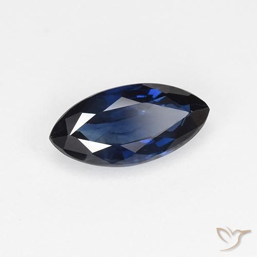 Zaffiro Azzurro crepuscolare naturale da 0.67 ct, Taglio marquise, VVS-VS