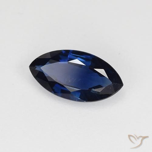 Zaffiro Azzurro crepuscolare naturale da 0.63 ct, Taglio marquise, VVS-VS