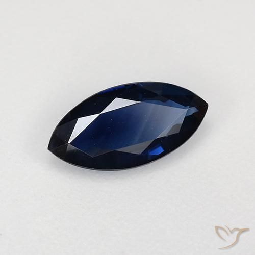 Zaffiro Azzurro crepuscolare naturale da 0.67 ct, Taglio marquise, VVS-VS