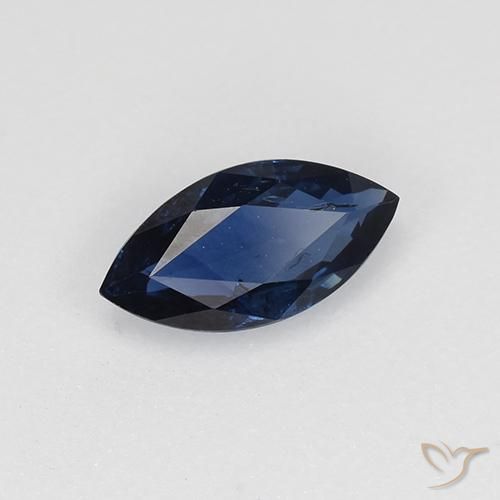 Zaffiro Blu scuro naturale da 0.64 ct, Taglio marquise, VS