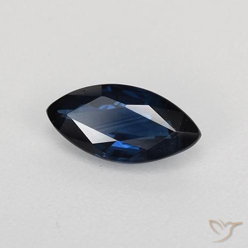 Zaffiro Blu notte naturale da 0.70 ct, Taglio marquise, VVS
