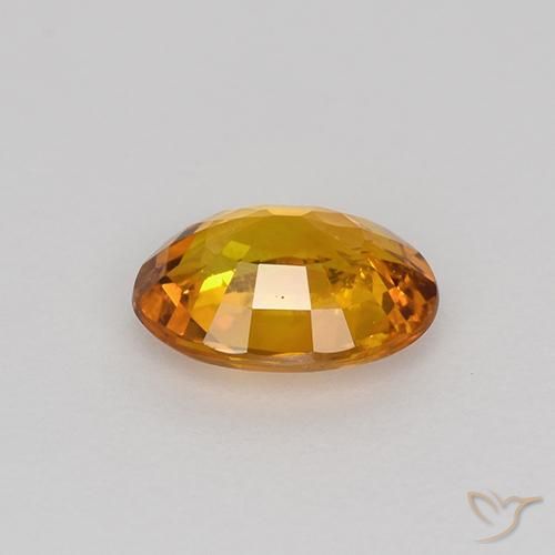 Zaffiro Arancio Terra naturale da 0.80 ct, Ovale, VS