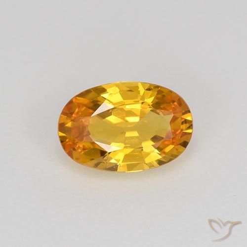 0.67ct Naturale Arancio intenso-OroG Zaffiro, Ovale, VVS-VS
