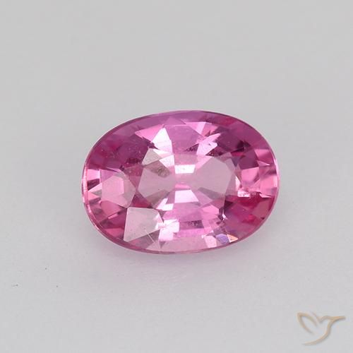 Zaffiro Viola rossastro naturale da 0.80 ct, Ovale, VVS