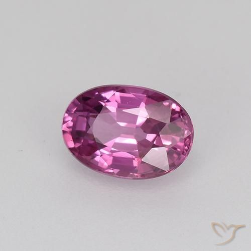 Zaffiro Viola rossastro naturale da 0.71 ct, Ovale, VVS