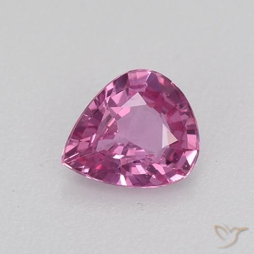 0.57ct Naturale Rosa porpora reale Zaffiro, Forma a pera, VVS