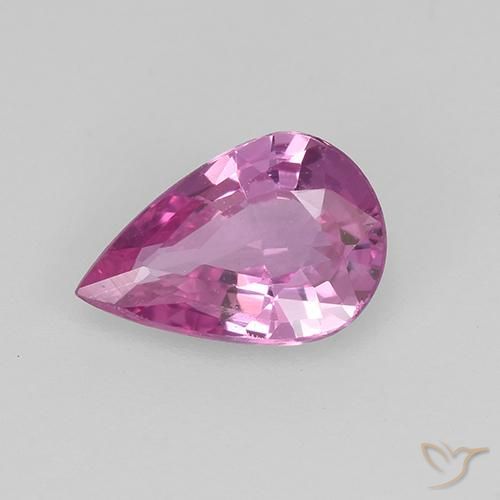 0.64ct Naturale Sangria profonda Zaffiro, Forma a pera, VVS-VS
