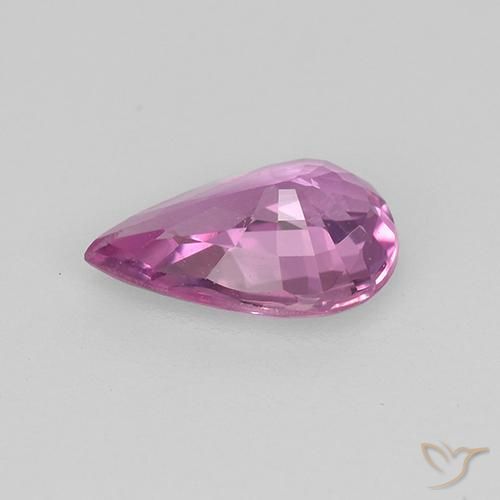 Zaffiro Sangria profonda naturale da 0.64 ct, Forma a pera, VVS-VS