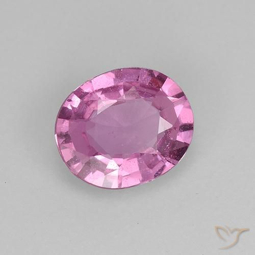 Zaffiro Rosa scuro naturale da 0.63 ct, Ovale, VVS-VS