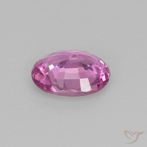Zaffiro Rosa scuro naturale da 0.63 ct, Ovale, VVS-VS