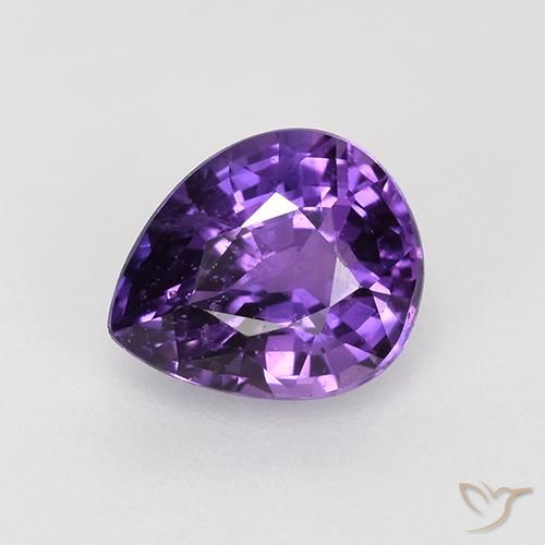 0.84ct Naturale Viola medio Zaffiro, Forma a pera, VVS-VS