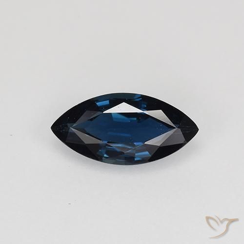 0.66ct Naturale Blu notte Zaffiro, Taglio marquise, VVS