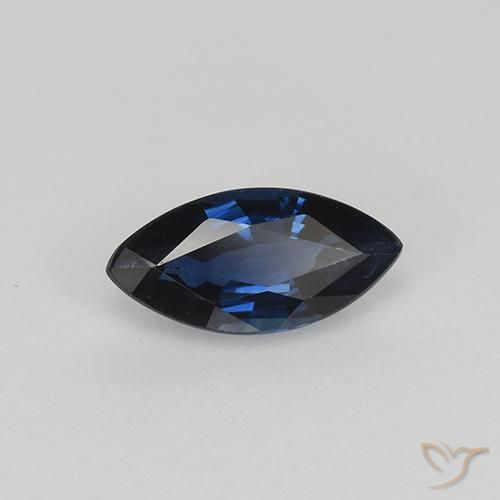 Zaffiro Azzurro crepuscolare naturale da 0.64 ct, Taglio marquise, VVS