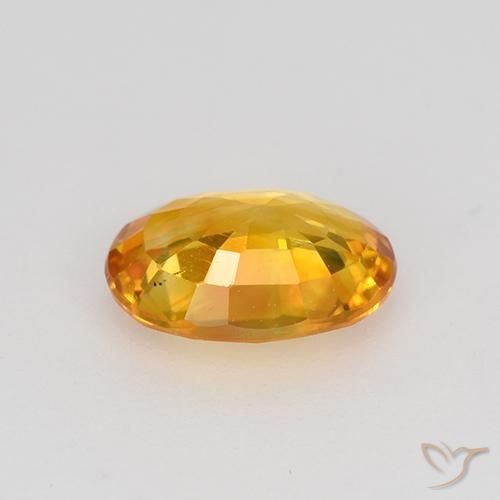 Zaffiro Albicocca Arancia naturale da 0.82 ct, Ovale, VVS-VS