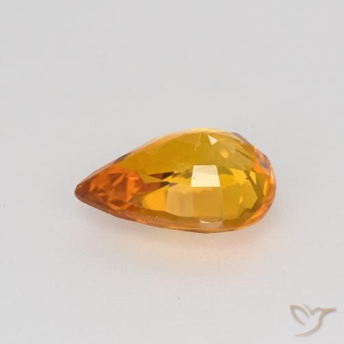 Zaffiro Oro naturale da 0.72 ct, Forma a pera, VVS