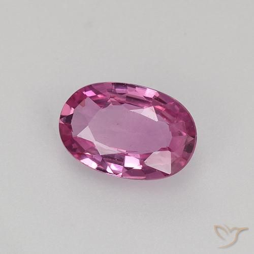 Zaffiro Rosa medio naturale da 0.57 ct, Ovale, VVS-VS