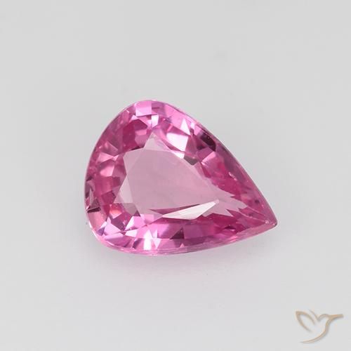 0.77ct Naturale Rosa scuro Zaffiro, Forma a pera, VVS-VS