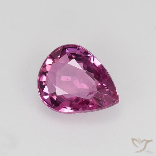 Zaffiro Magenta naturale da 0.97 ct, Forma a pera, VVS-VS