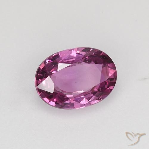 Zaffiro Viola medio naturale da 0.82 ct, Ovale, VVS-VS