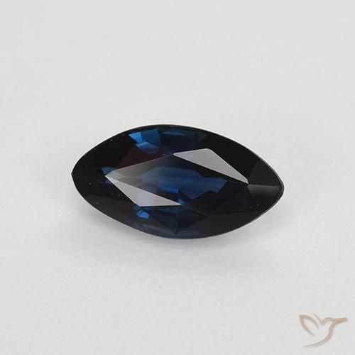 Zaffiro Blu notte naturale da 0.69 ct, Taglio marquise, VVS