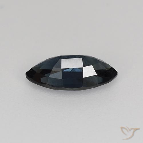 Zaffiro Blu scuro naturale da 0.69 ct, Taglio marquise, VVS-VS