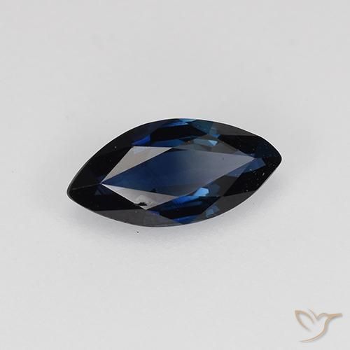 Zaffiro Blu notte naturale da 0.58 ct, Taglio marquise, VVS-VS