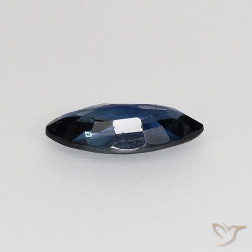 Zaffiro Blu scuro naturale da 0.61 ct, Taglio marquise, VVS-VS