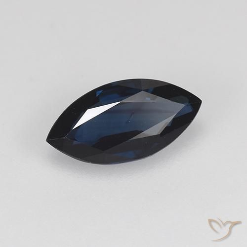Zaffiro Blu notte naturale da 0.72 ct, Taglio marquise, VVS-VS