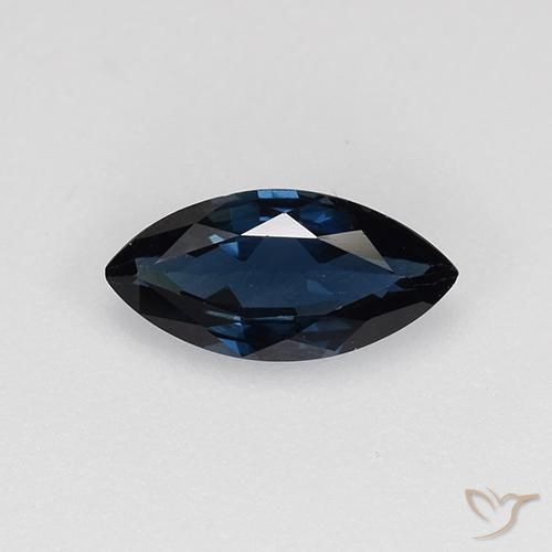 Zaffiro Blu notte naturale da 0.64 ct, Taglio marquise, VVS-VS