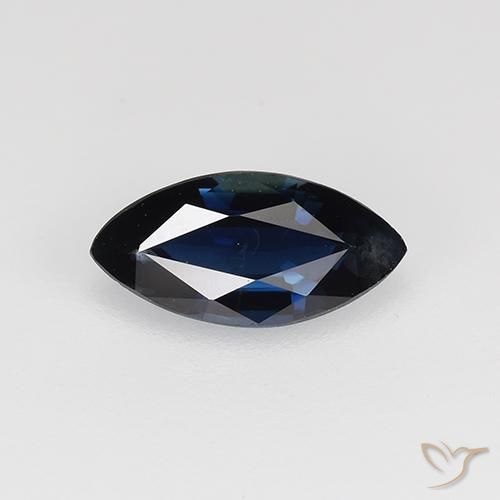 0.70ct Naturale Blu scuro Zaffiro, Taglio marquise, VVS-VS