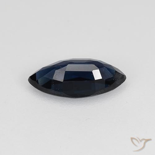 Zaffiro Blu scuro naturale da 0.70 ct, Taglio marquise, VVS-VS