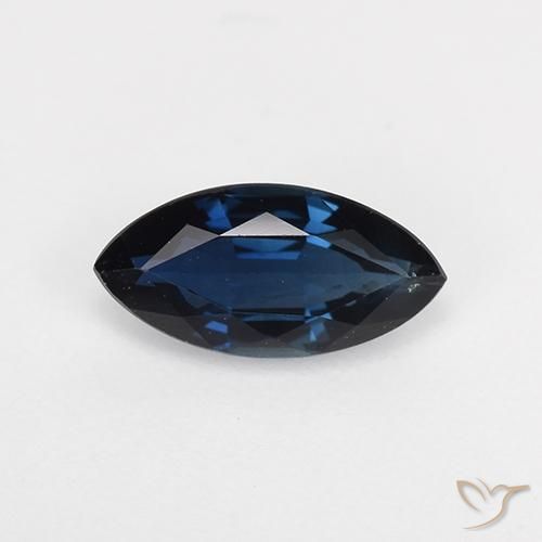 Zaffiro Blu notte naturale da 0.74 ct, Taglio marquise, VVS-VS